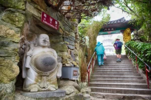 Statue of the Buddha of Birth at Haedong Yonggungsa Temple