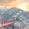 Paju, Winter scenery of Gamaksan Suspension Bridge